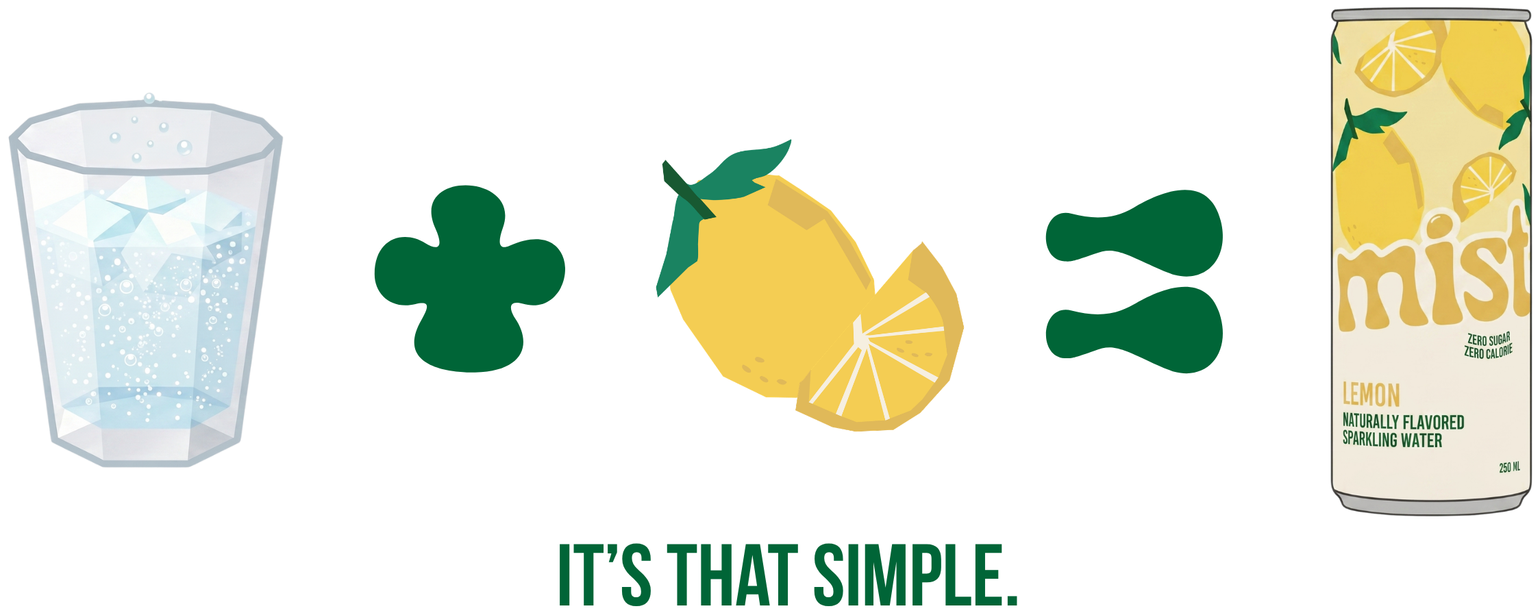 Sparkling water plus lemon equals Mist - it’s that simple